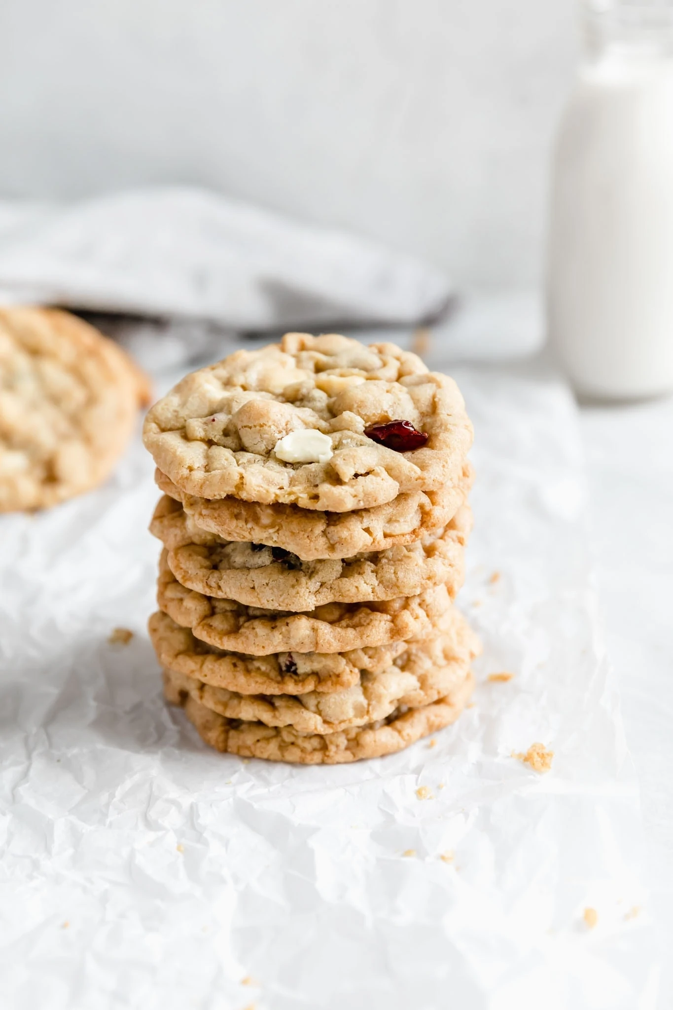 The best chewy white chocolate cranberry macadamia nut cookies