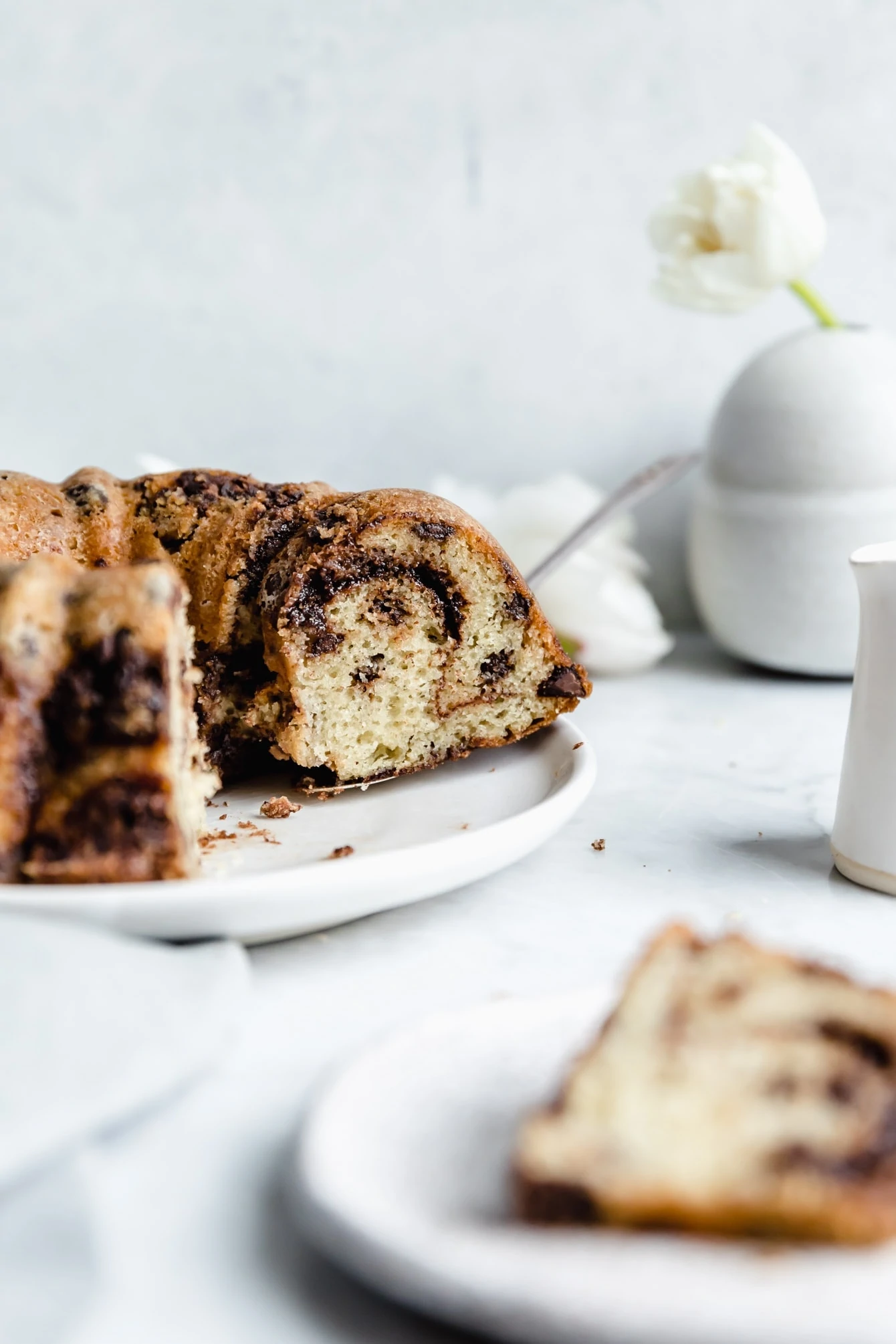I love a good dessert disguised as breakfast. This buttery and moist Cinnamon Chocolate Chip Coffee Cake is sure to make your morning a little sweeter.