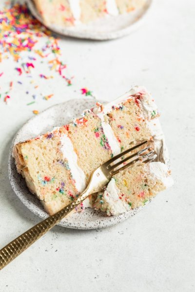 It's officially a party with this homemade funfetti cake recipe! Tastes even better than the pillsbury cake mix and makes the perfect birthday cake.