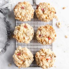 Almond Rhubarb Muffins with Almond Streusel
