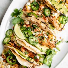 Barbecue Chicken Street Corn Tacos