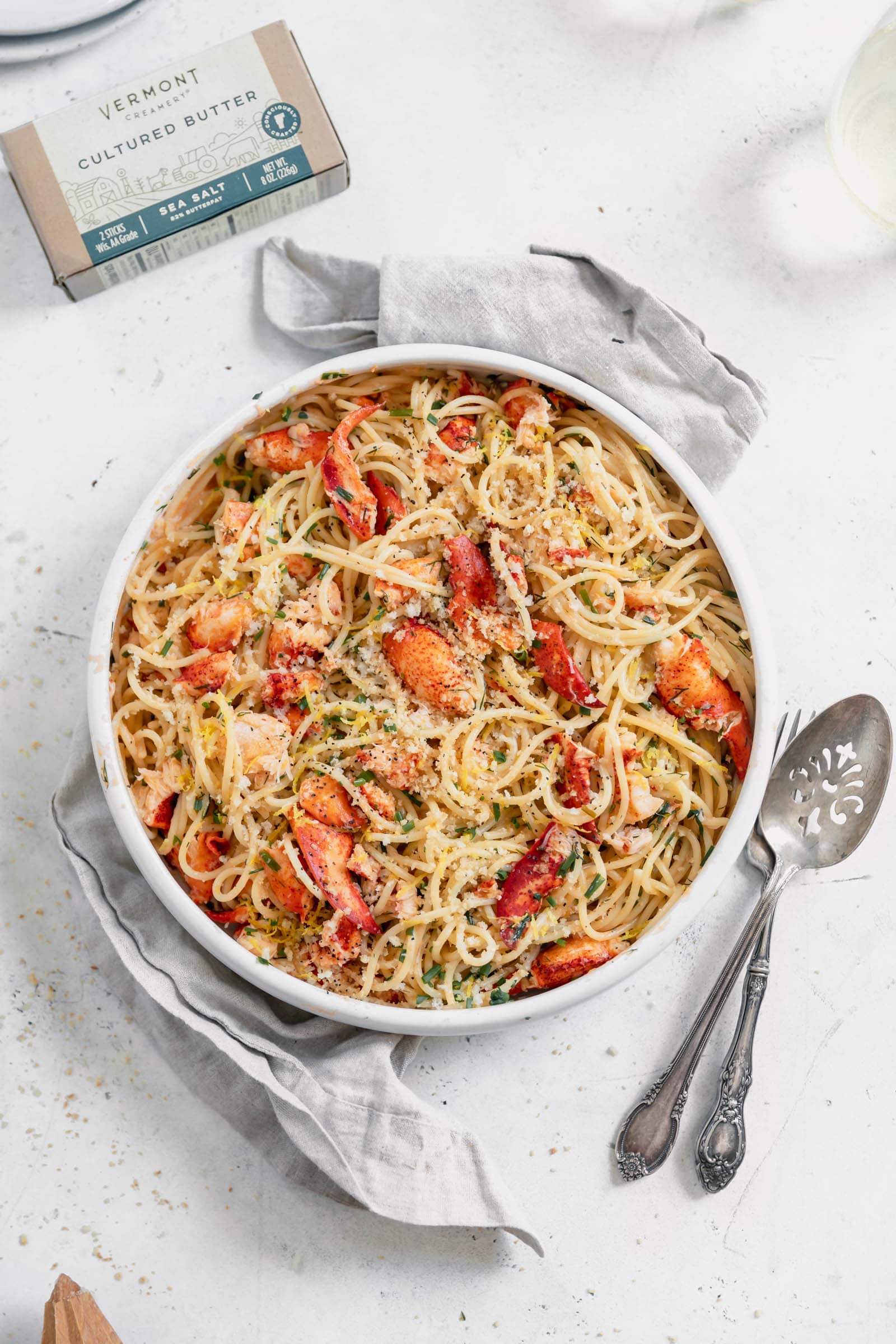 easy lobster roll pasta with butter lemon sauce