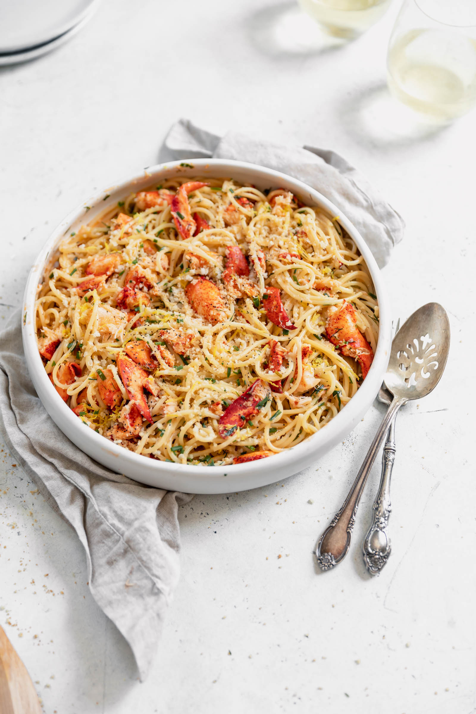 lobster pasta with white wine