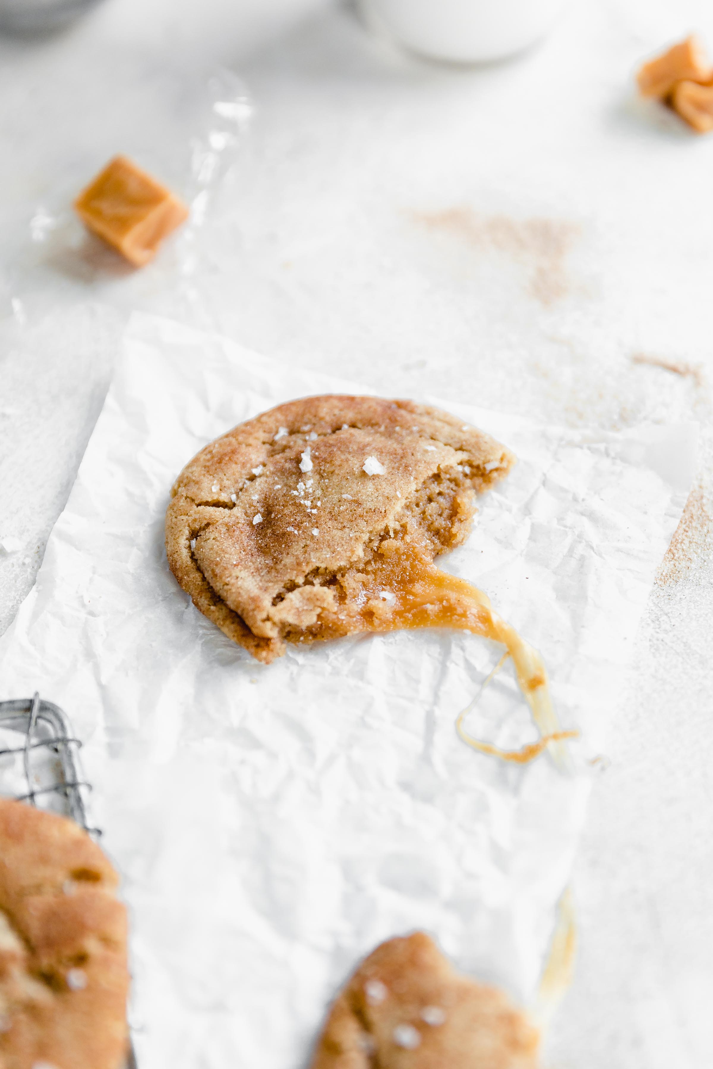 These sinfully delicious caramel stuffed snickerdoodles are our new favorite cookie