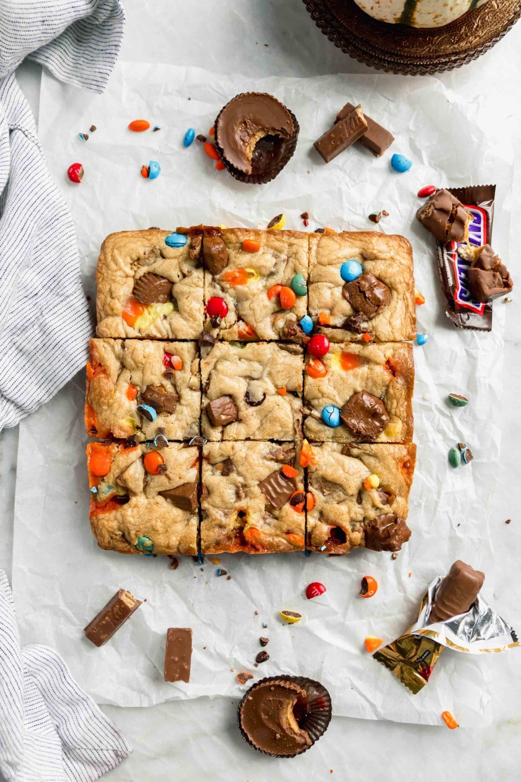 Halloween Candy Cookie Bars - Broma Bakery