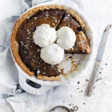 Salted Caramel Brownie Pie