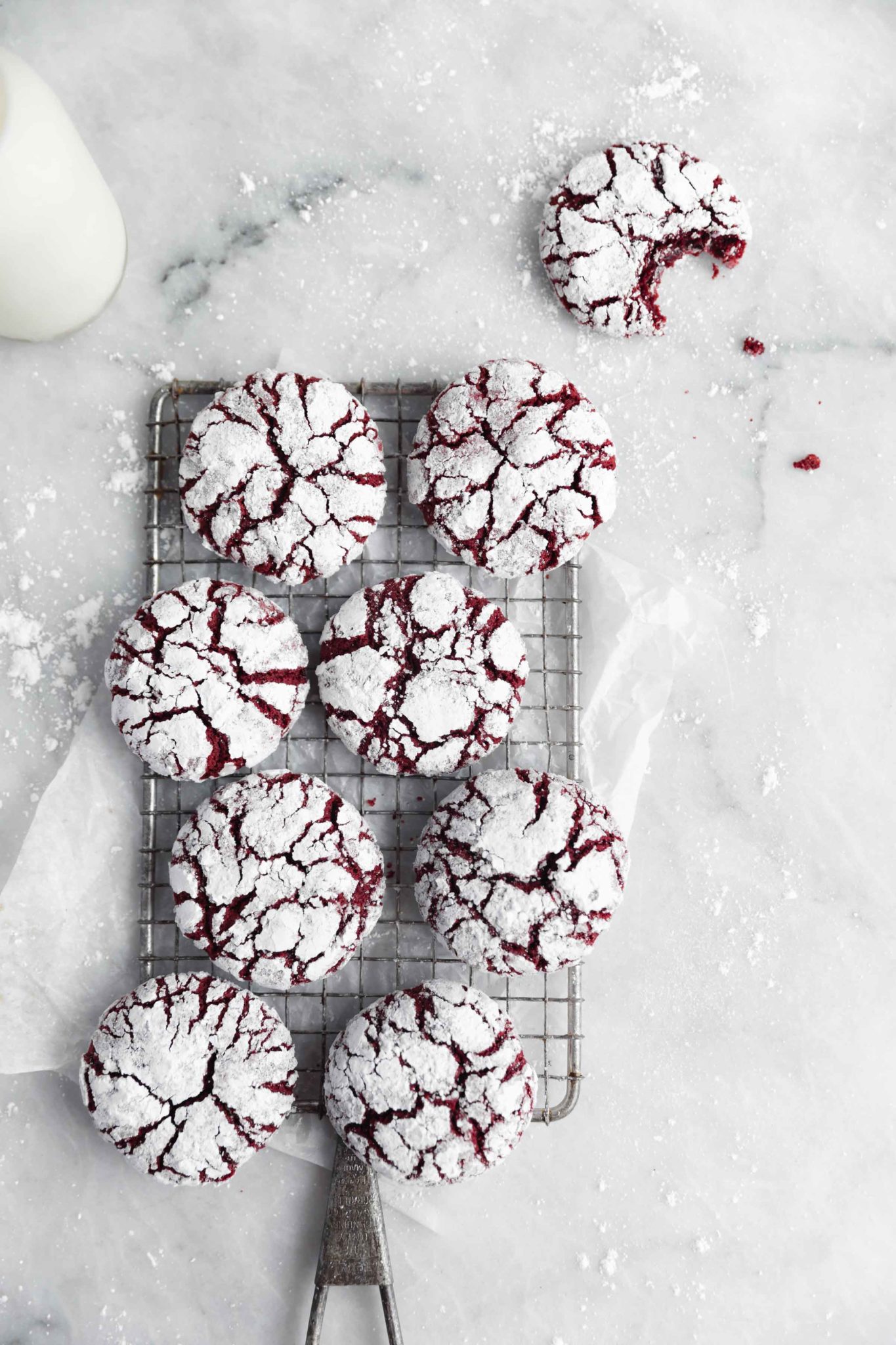 Red Velvet Crinkle Cookies - Broma Bakery