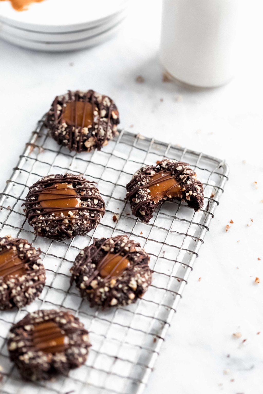 Turtle Thumbprint Cookies - Broma Bakery