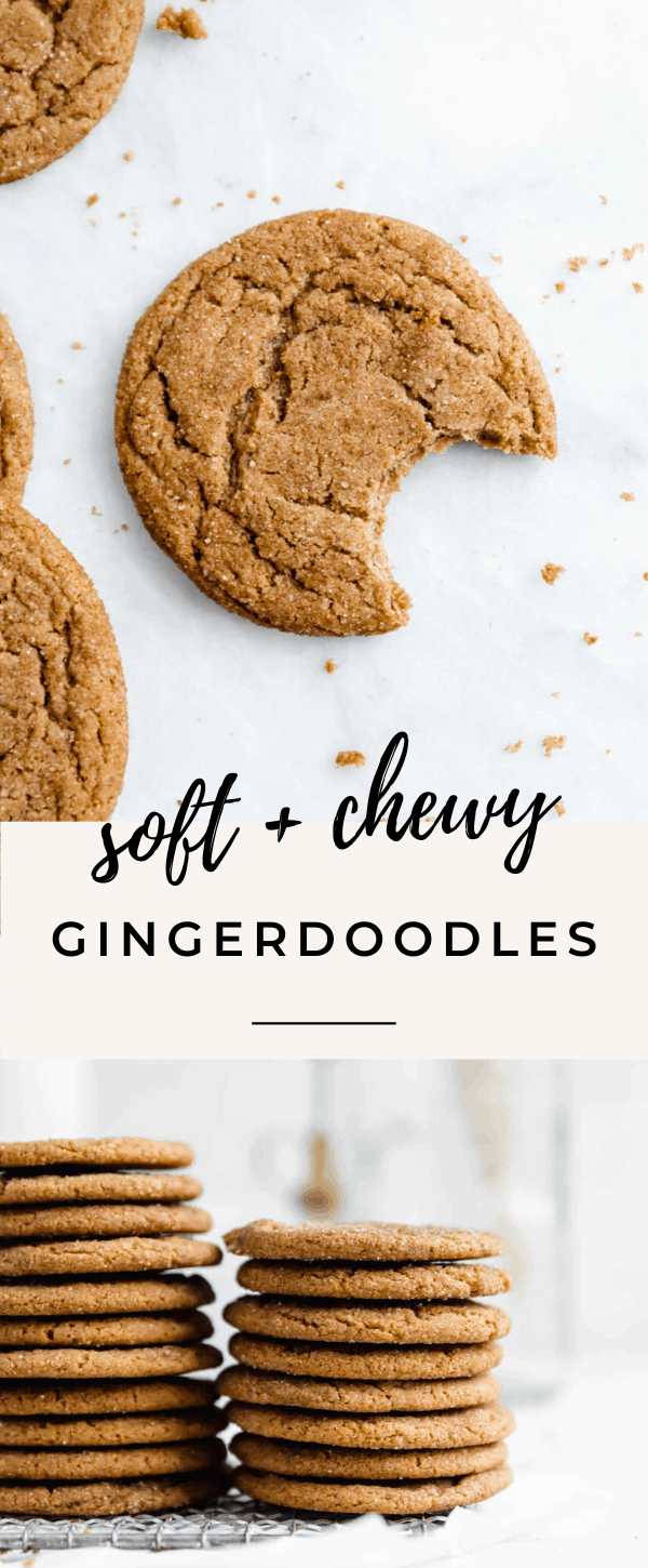zingy and chewy gingerdoodle cookies AKA ginger snickerdoodles perfect for the holidays!