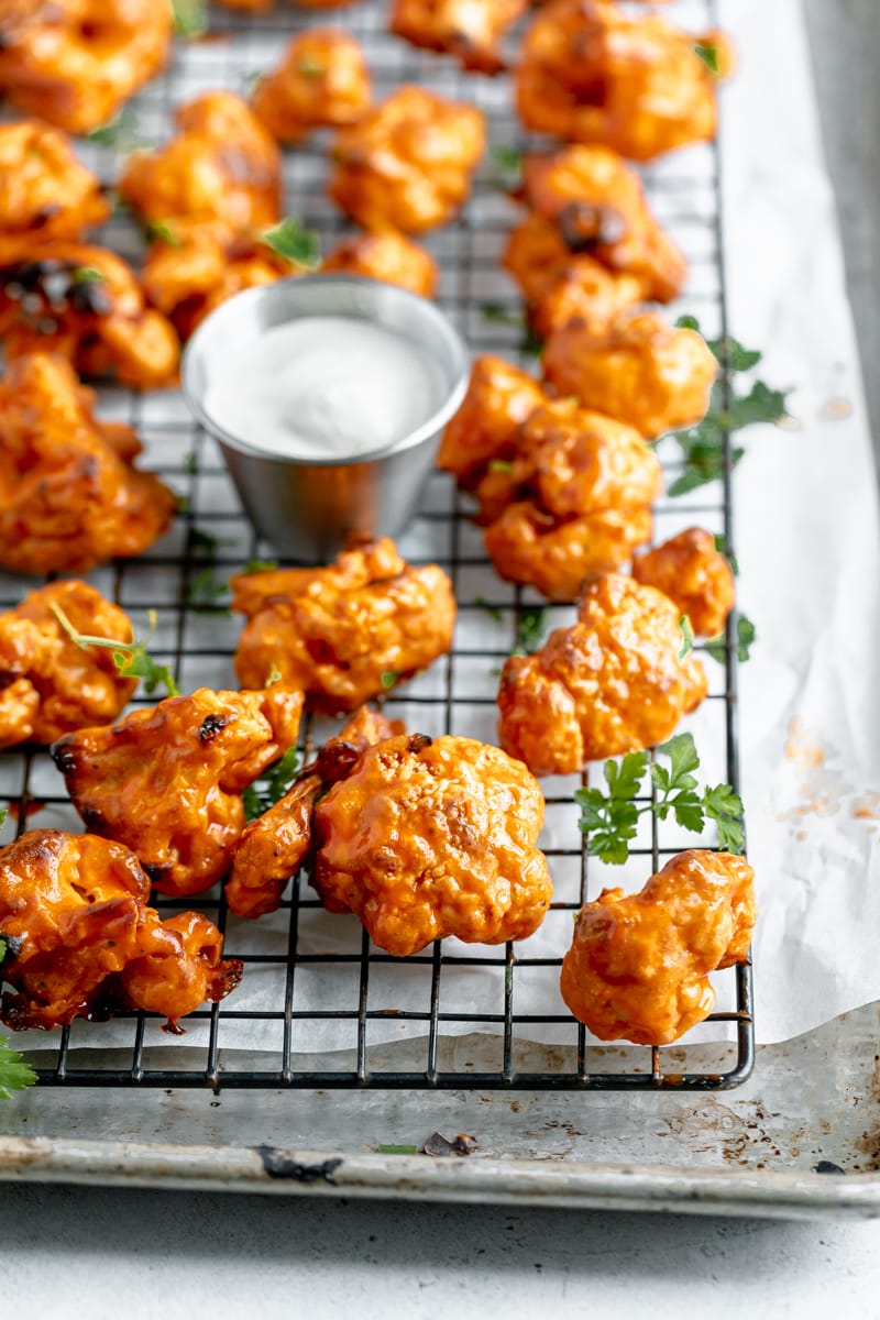 These crunchy cauliflower buffalo wings are the perfect addition to your appetizer spread!