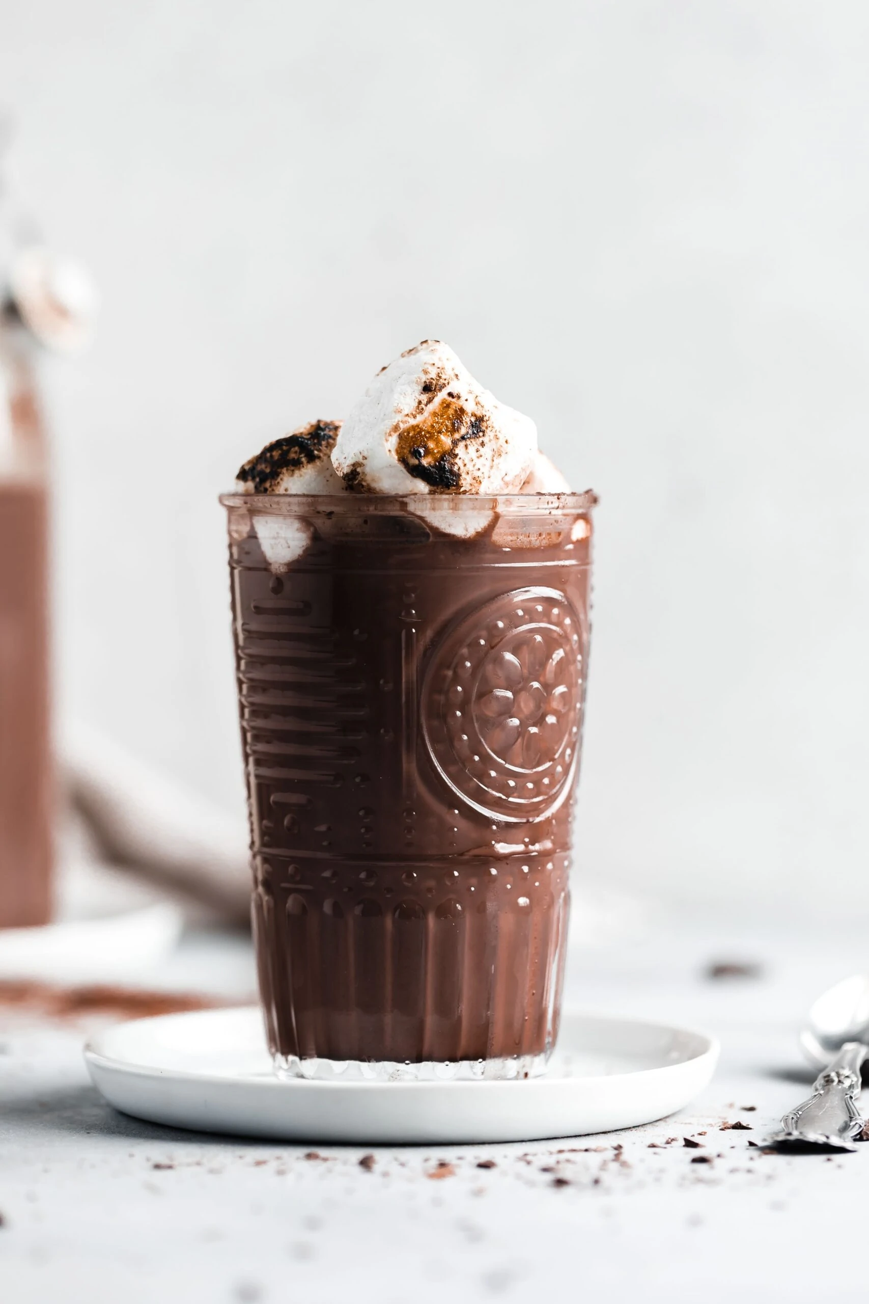 easy homemade hot chocolate for one topped with torched marshmallows