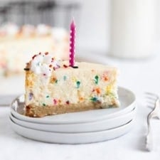 Easy Birthday Cake Cheesecake