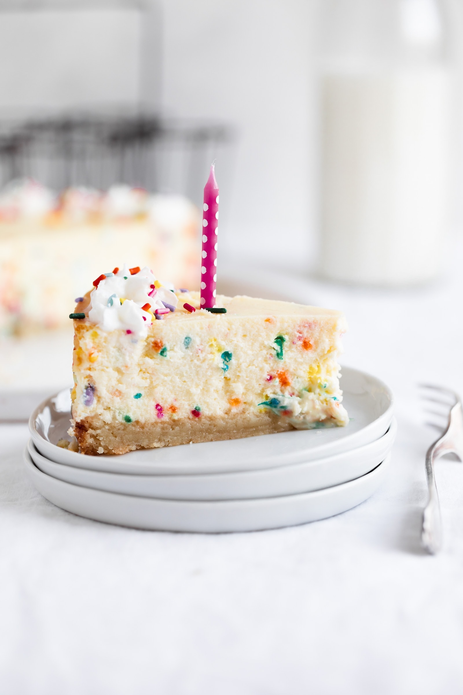 Birthday cake cheesecake