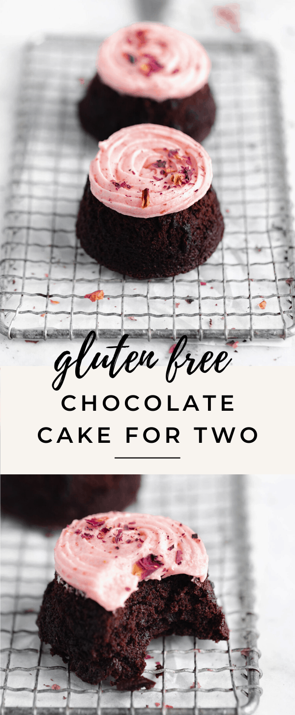 gluten free mini chocolate with fresh strawberry buttercream