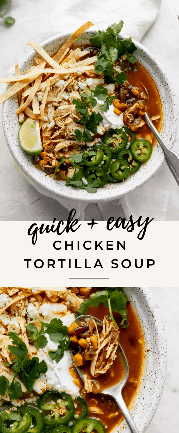 instant pot chicken tortilla soup recipe