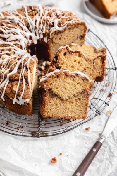 moist sour cream coffee cake with streusel