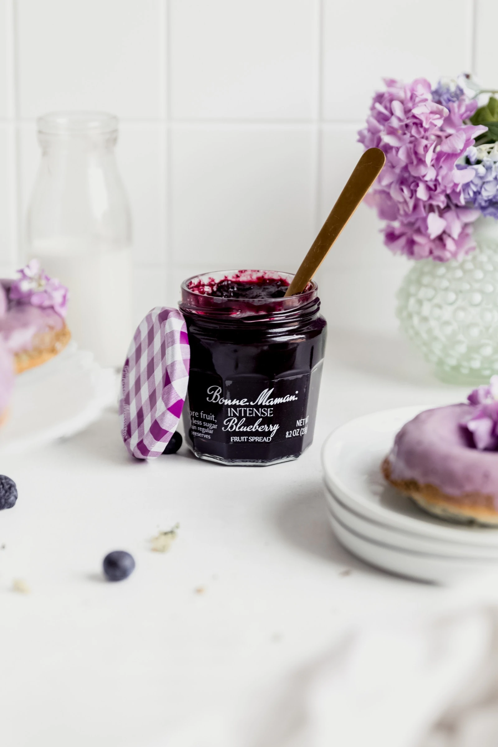 jar of bonne maman blueberry jam
