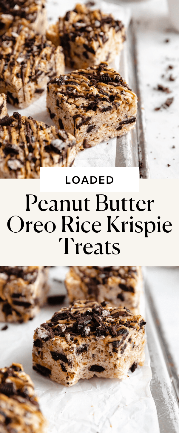 Peanut Butter Oreo Rice Krispie Treats - Broma Bakery