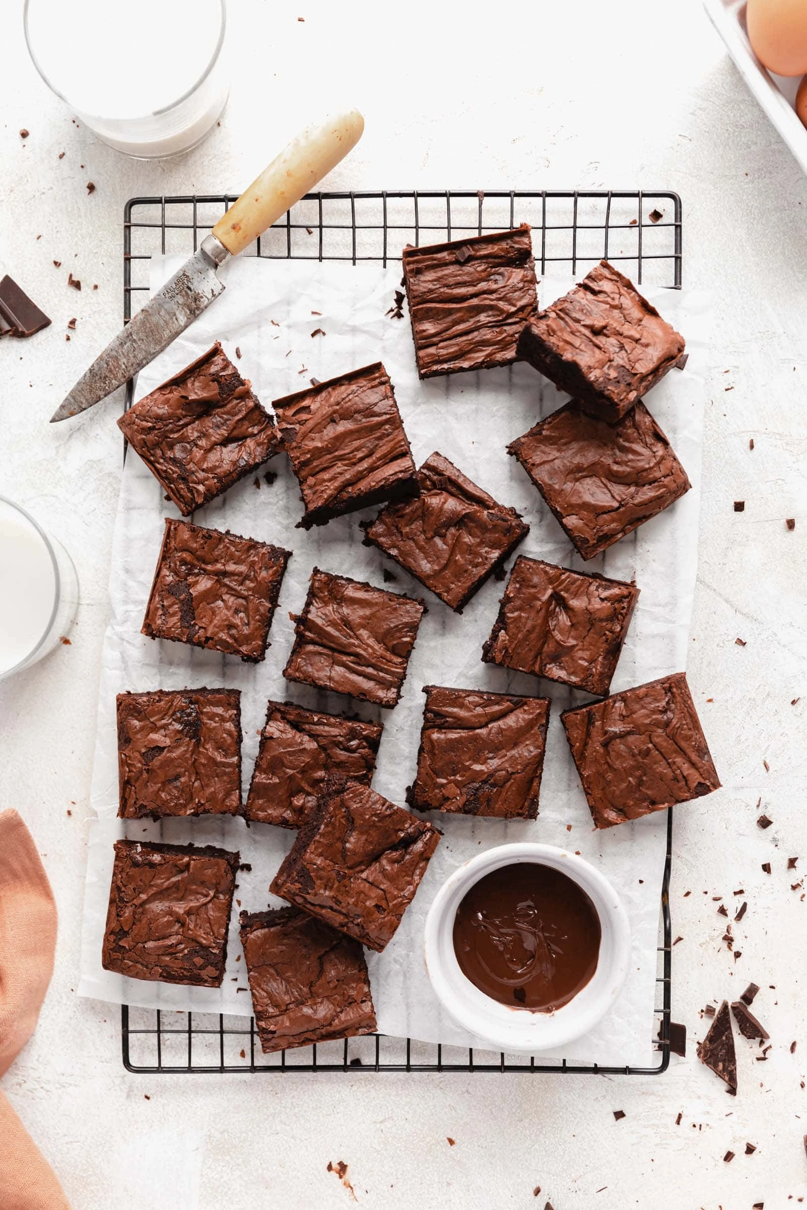 better than boxed brownies cut into squares on a cooling rack
