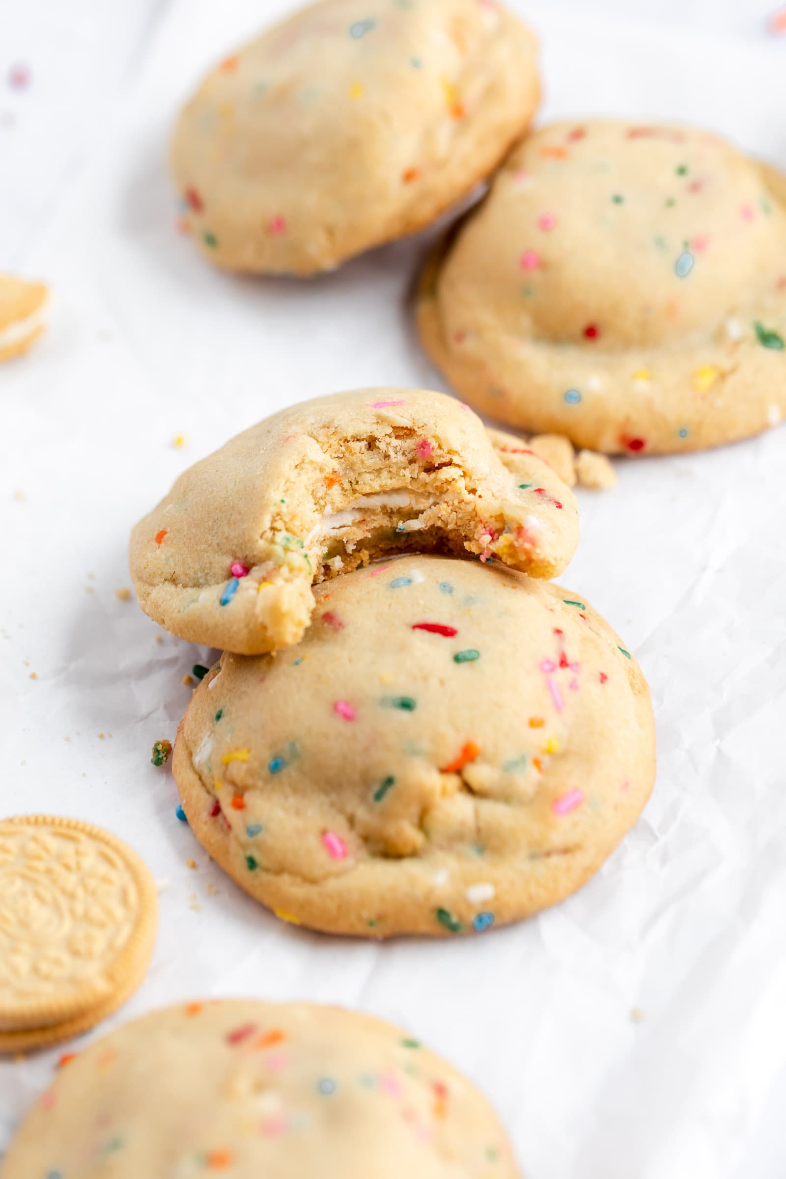 Oreo Stuffed Funfetti Cookies Broma Bakery