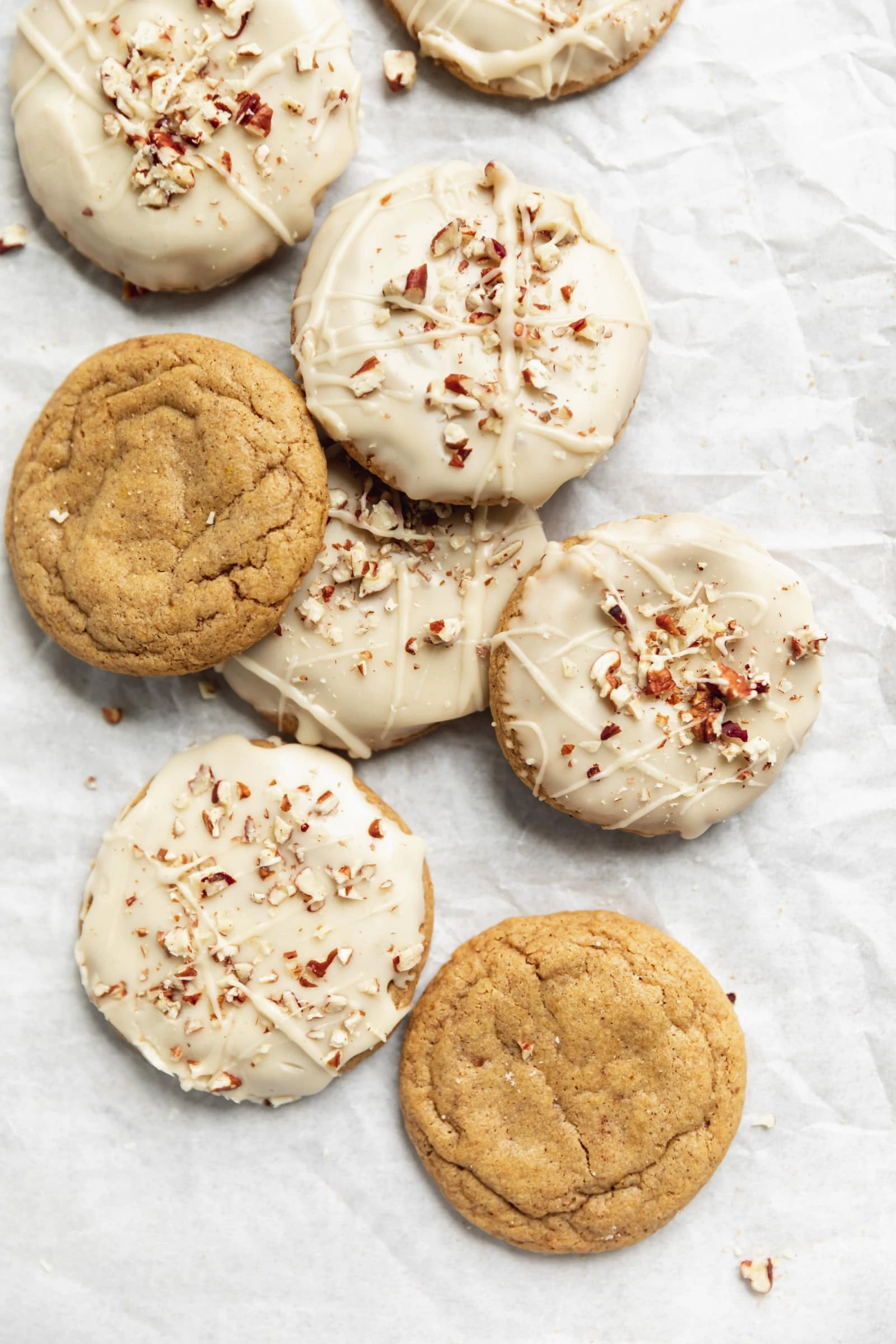 maple pumpkin cookies with maple icing