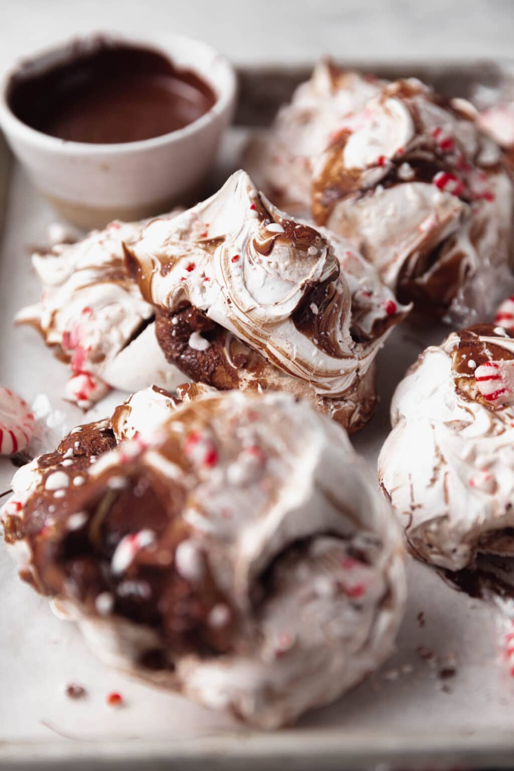 Chocolate Peppermint Meringues - Broma Bakery