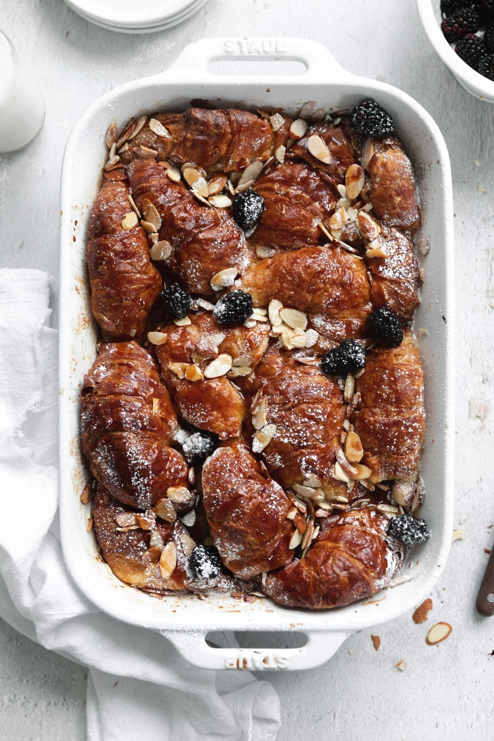 almond croissant french toast bake