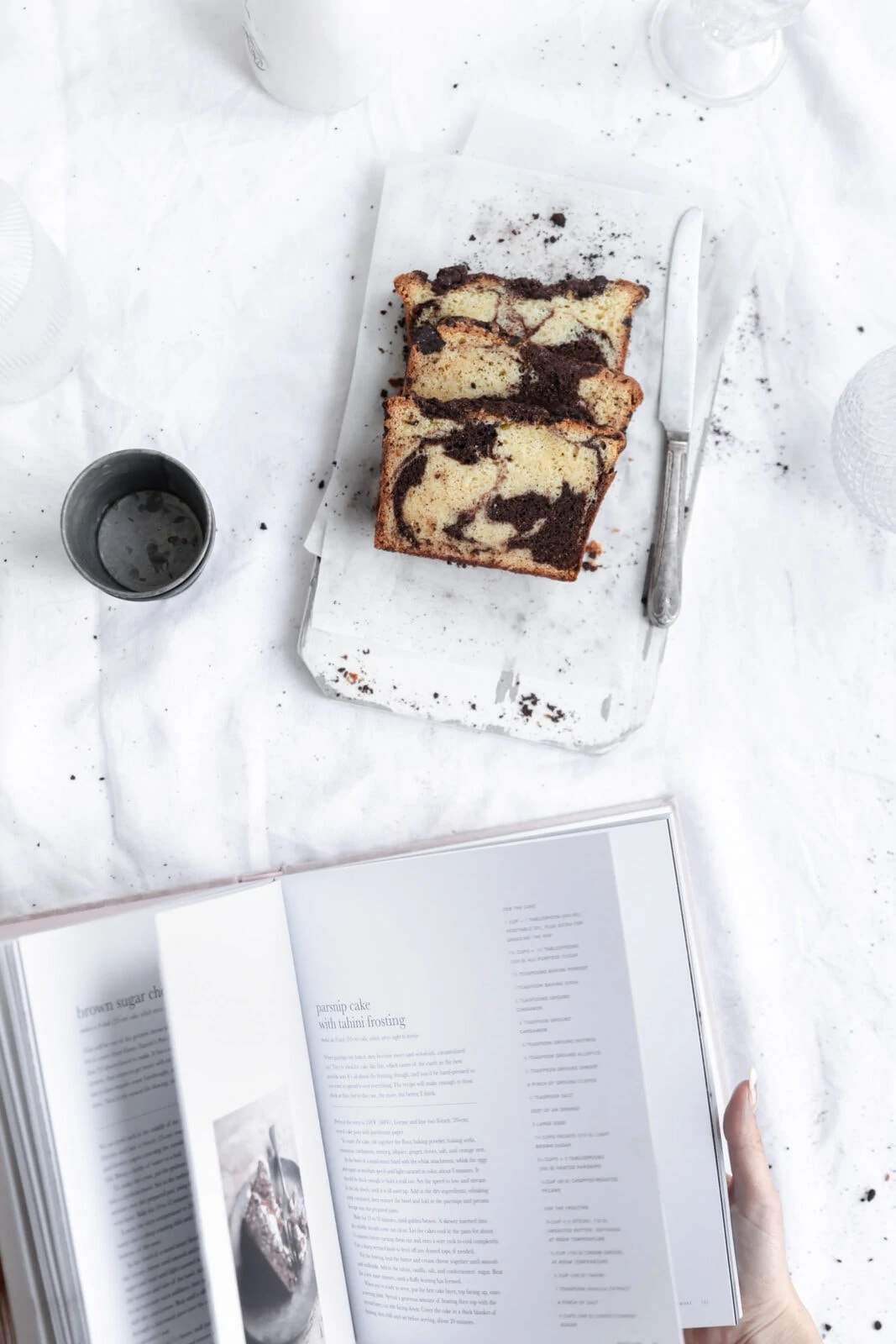 espresso marble cake with cook book 