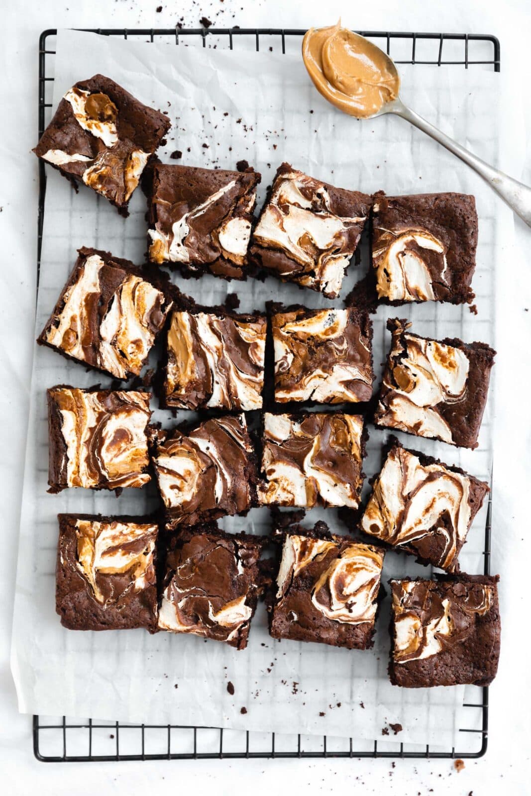 brownies swirled with peanut butter and fluff