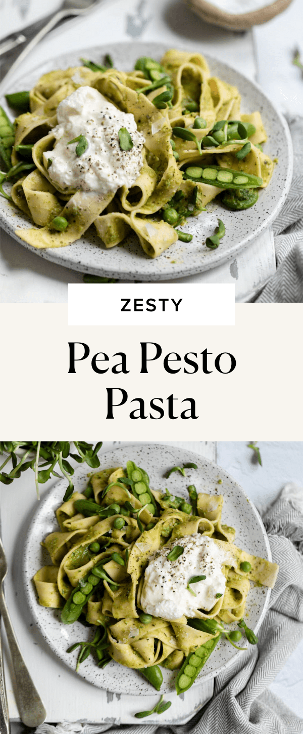 Pea Pesto Pasta - Broma Bakery