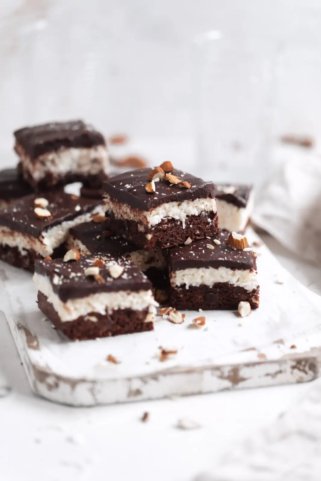 almond joy brownies with coconut and almond