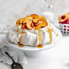 Peaches and Cream Pavlova