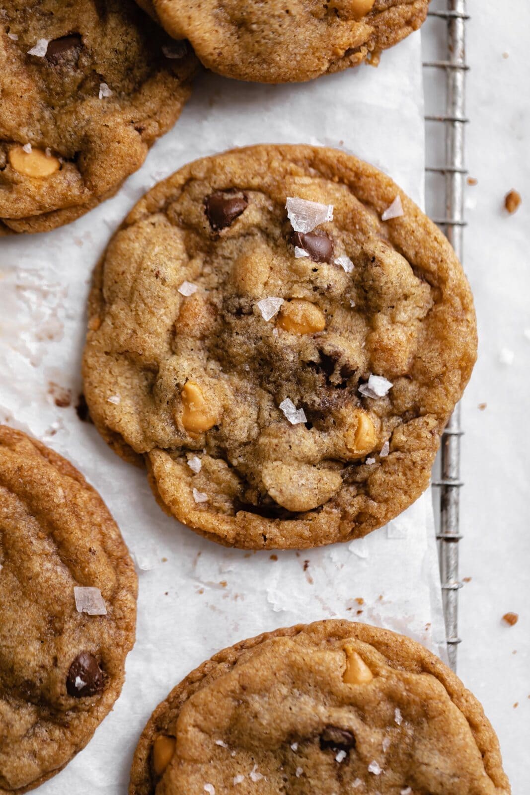 browned butter butterscotch chocolate chip cookies