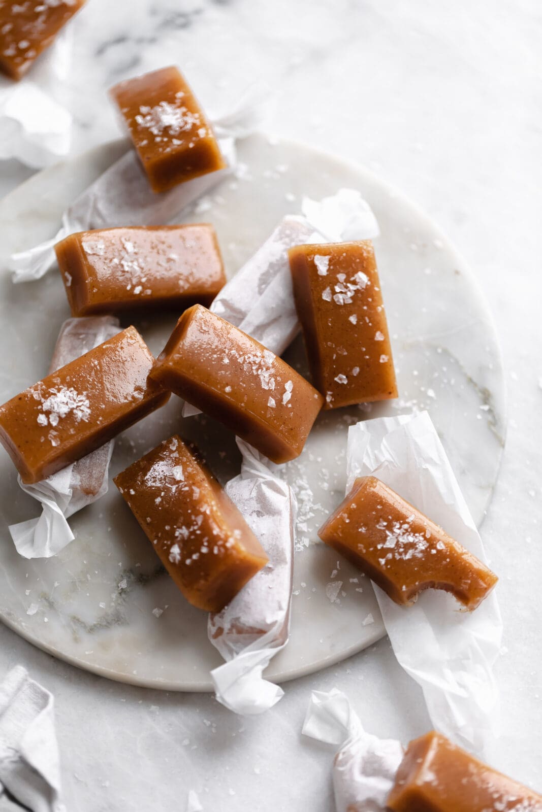 chewy apple cider caramels