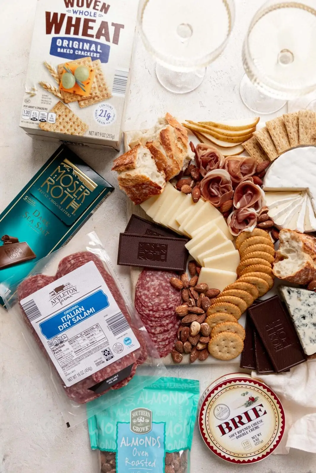 ingredients for the perfect holiday cheeseboard