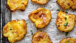 Loaded Air Fried Smashed Potatoes – Pat Cooks