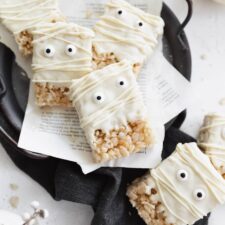 Browned Butter Mummy Rice Krispie Treats