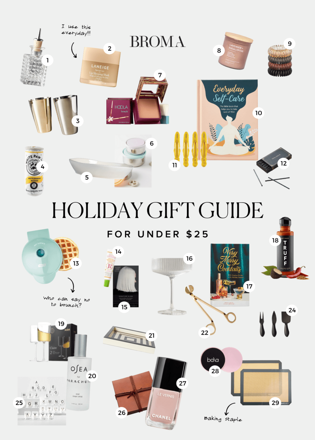 The 2021 Holiday Gift Guide: Under $25 stocking stuffers - Broma
