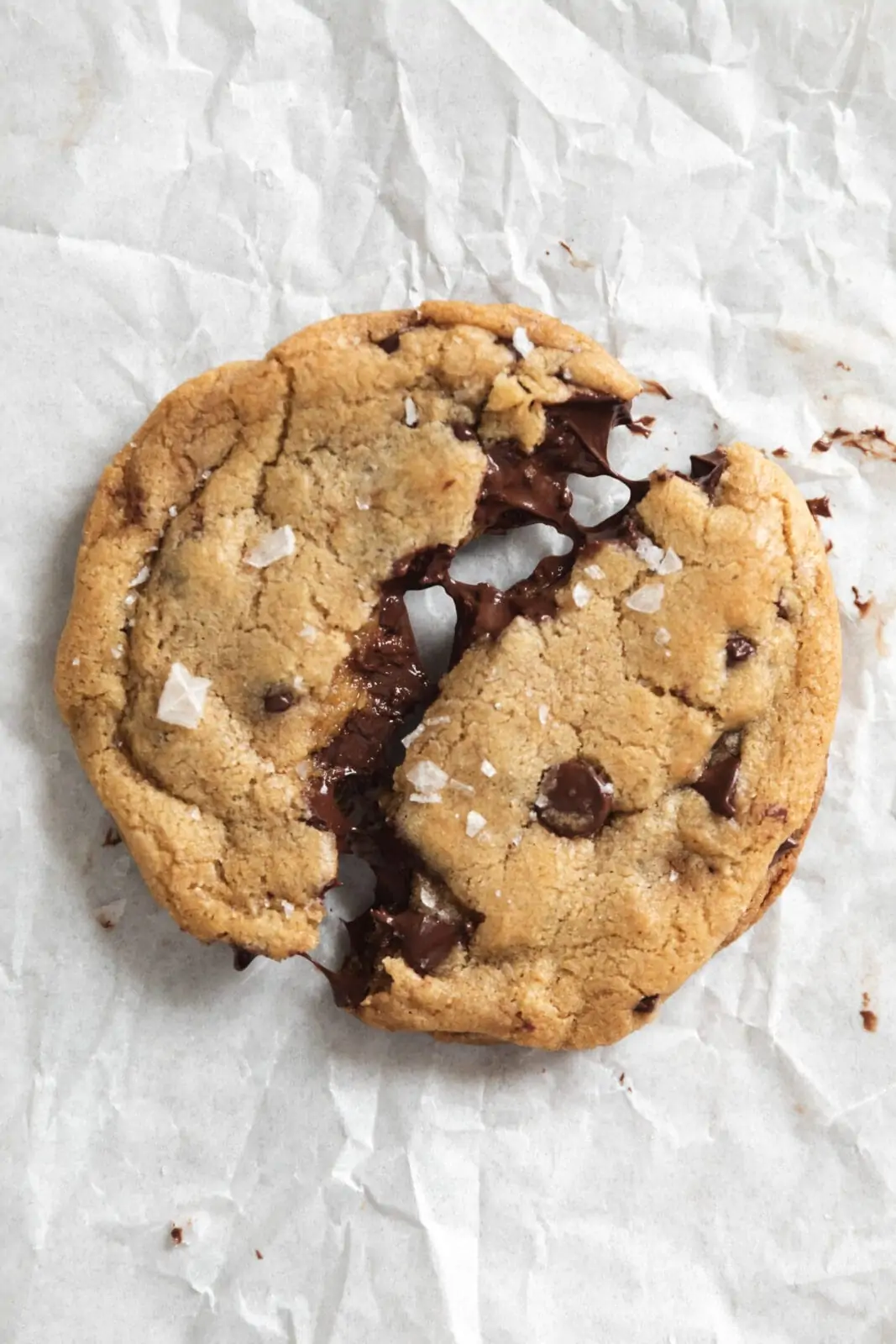 individual chocolate chip cookie