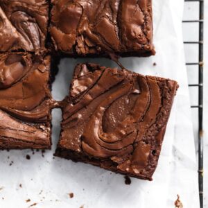 nutella brownies swirled with nutella