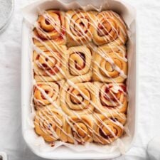 Strawberry Rolls with Cream Cheese Icing