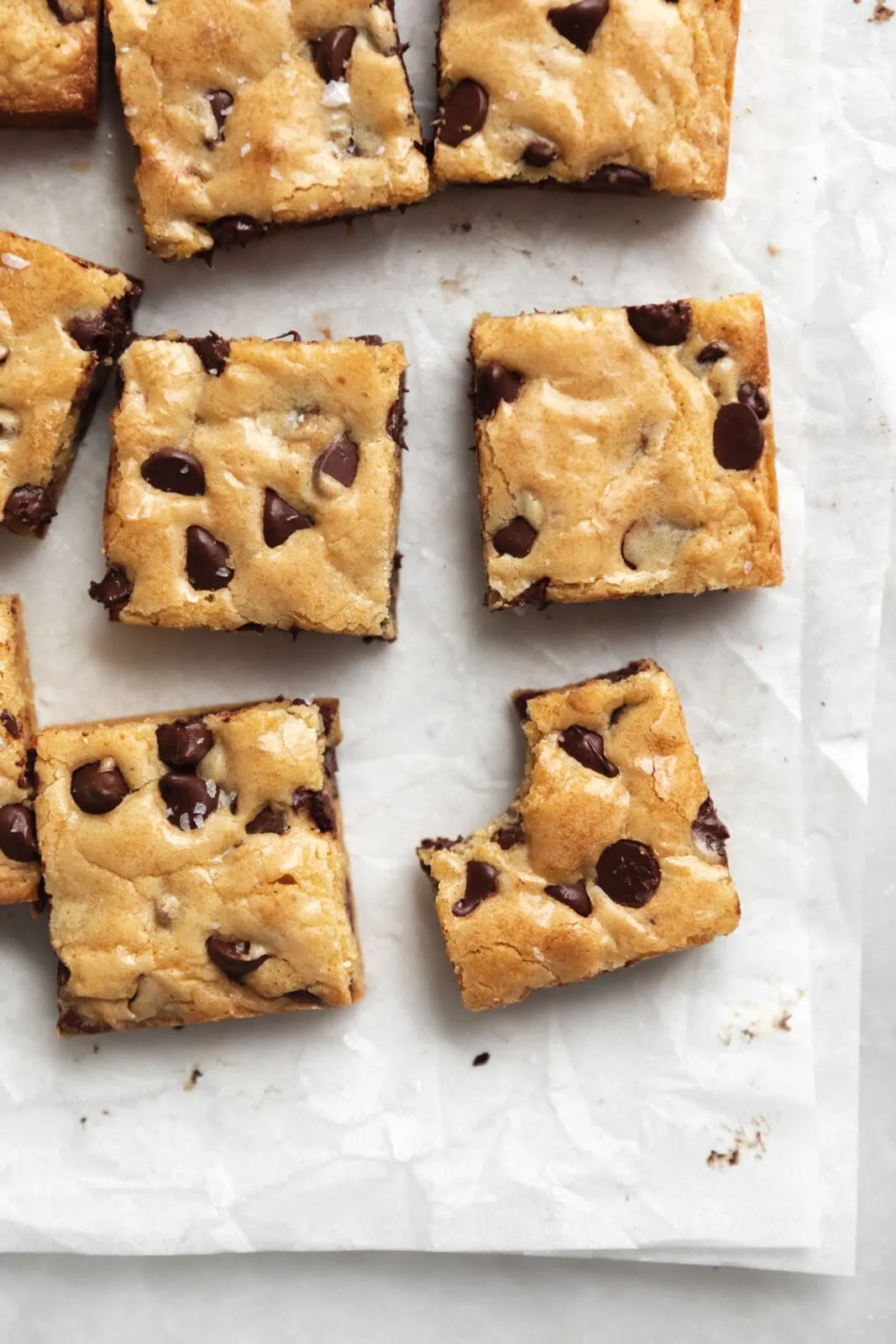chewy chocolate chip blondies