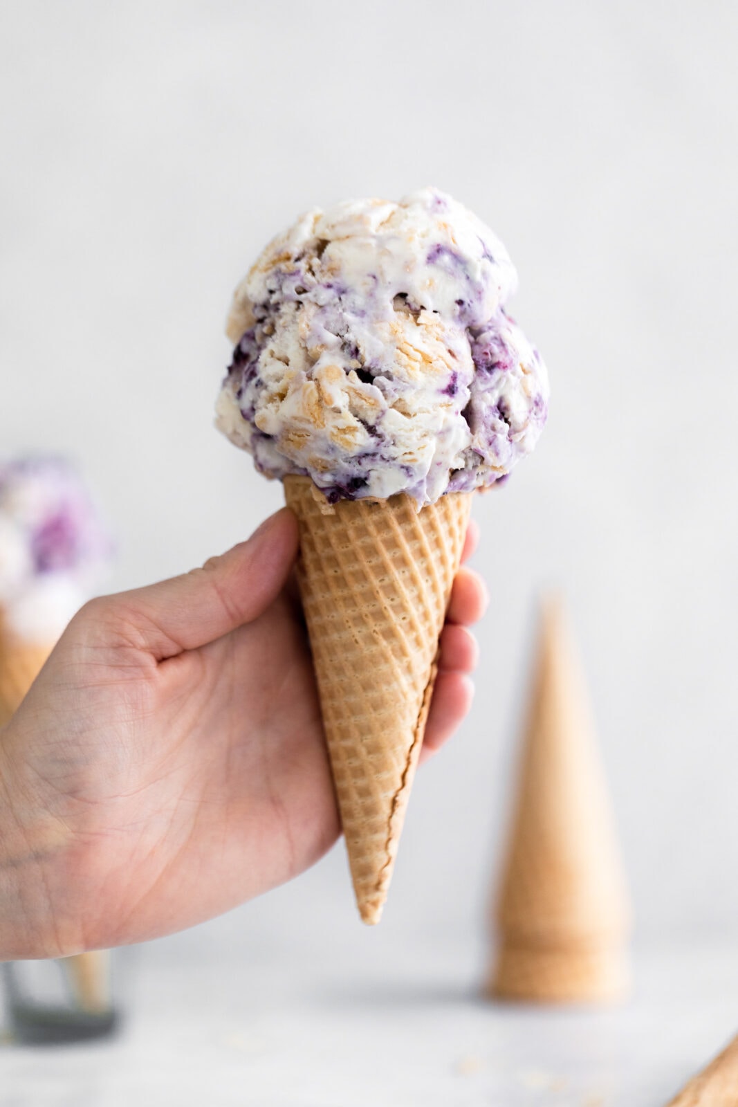 homemade blueberry pie ice cream