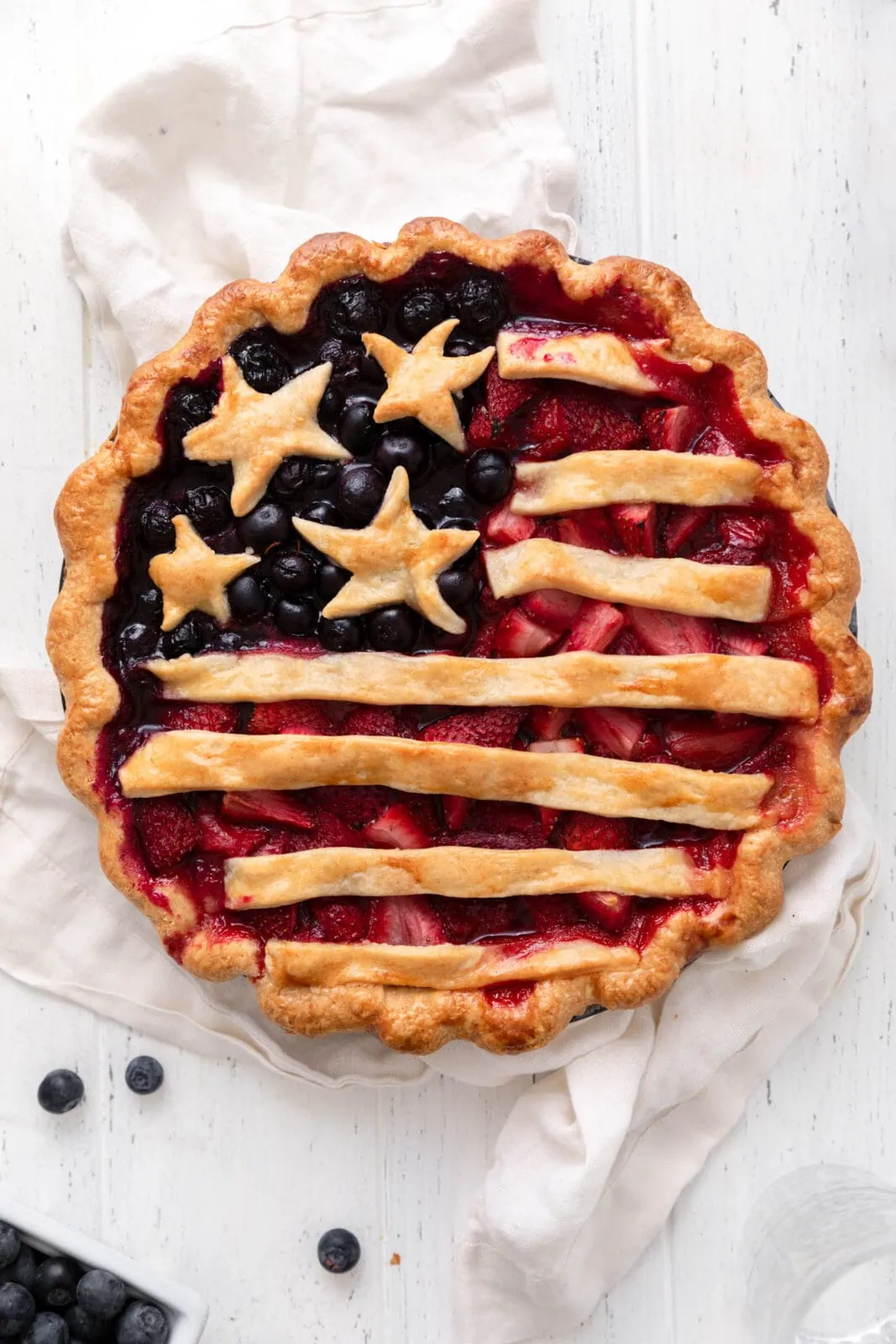 fourth of july pie american flag