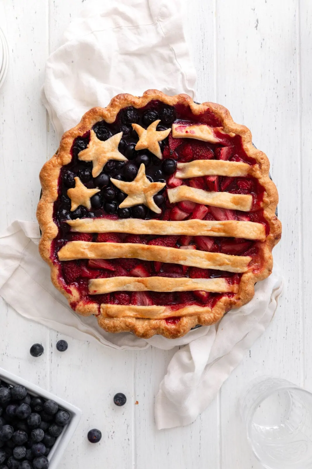 4th of july american flag pie