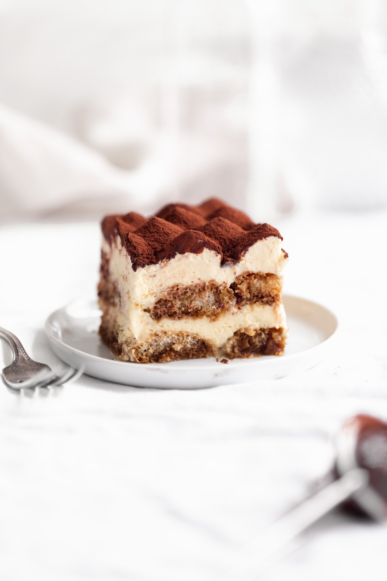 Tiramisu - Classically prepared but with cooked egg yolks instead