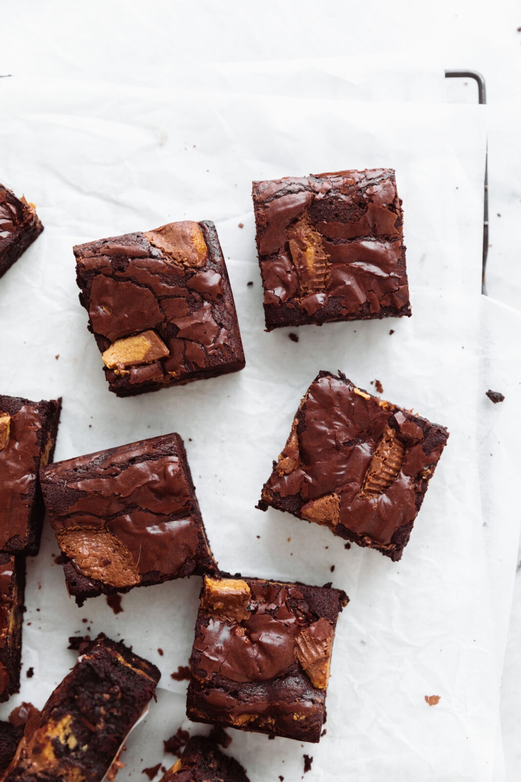 reese's brownies cut into squares