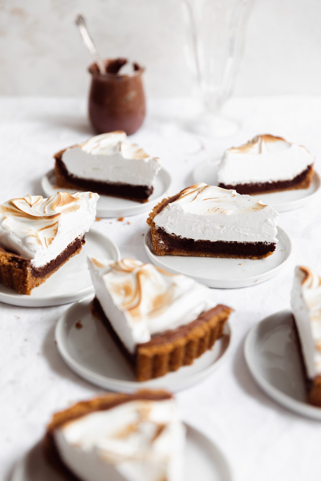 s'mores pie cut into slices