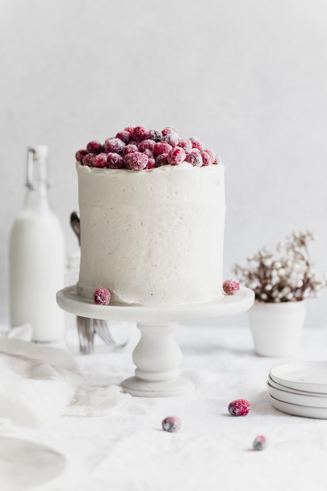 white chocolate cranberry cake