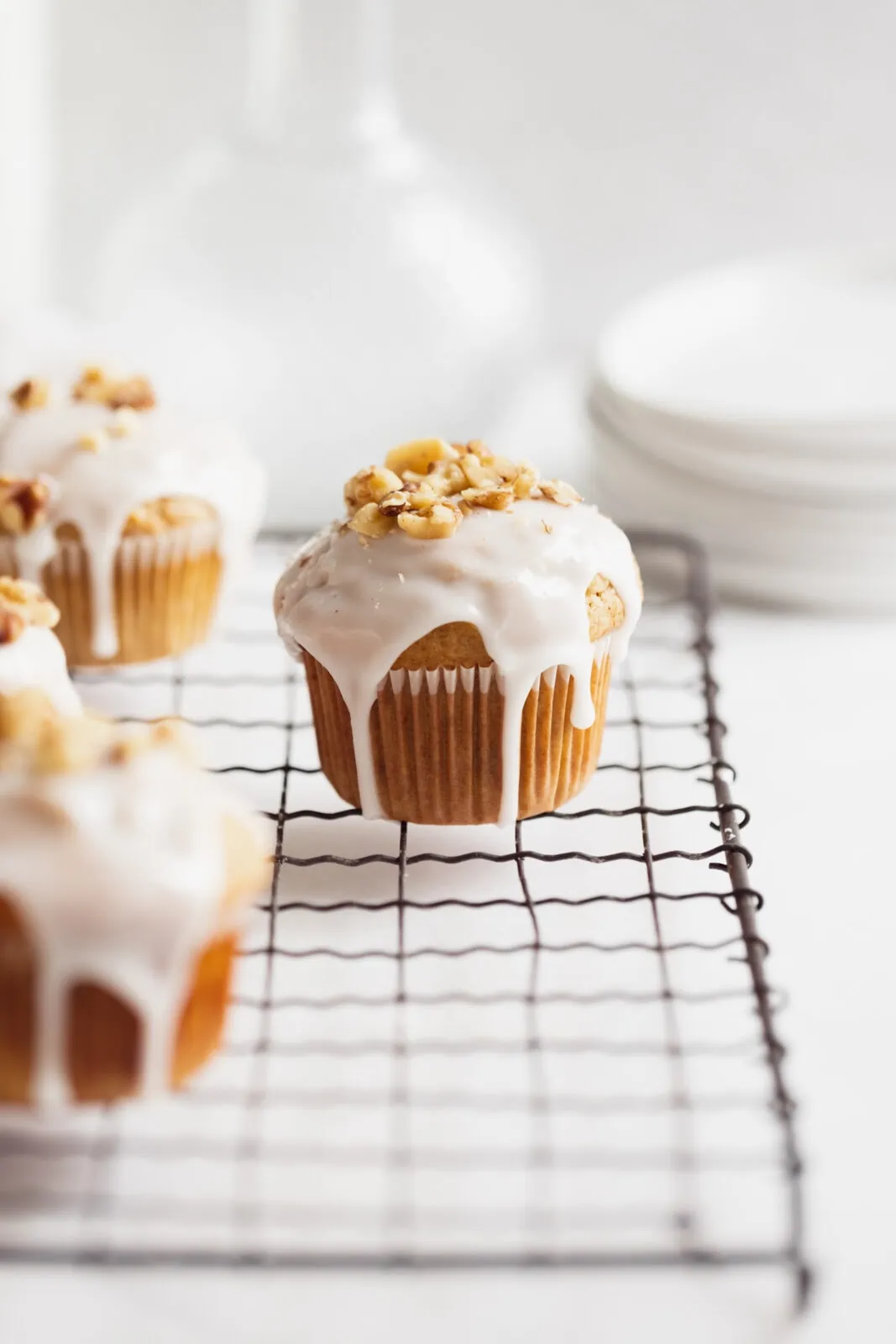 carrot cake muffins with cream cheese glaze
